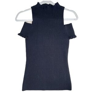 Intermix Cold Shoulder Sweater Top!